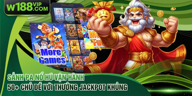 Sảnh PA Nổ Hũ Vận Hành 50+ Chủ Đề Với Thưởng Jackpot Khủng